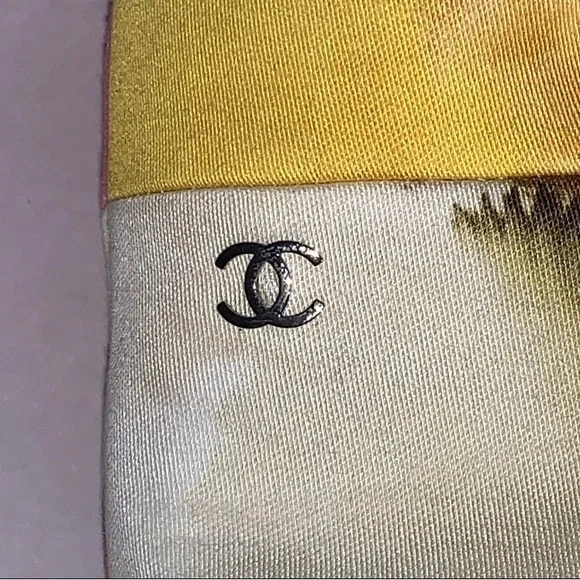 CHANEL size 38.5 abstract floral watercolor RIDING BOOTS spring 2015 collection - Picture 5 of 12